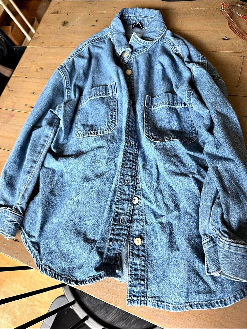 Gap Kids Denim Jacket in Blue Size Small